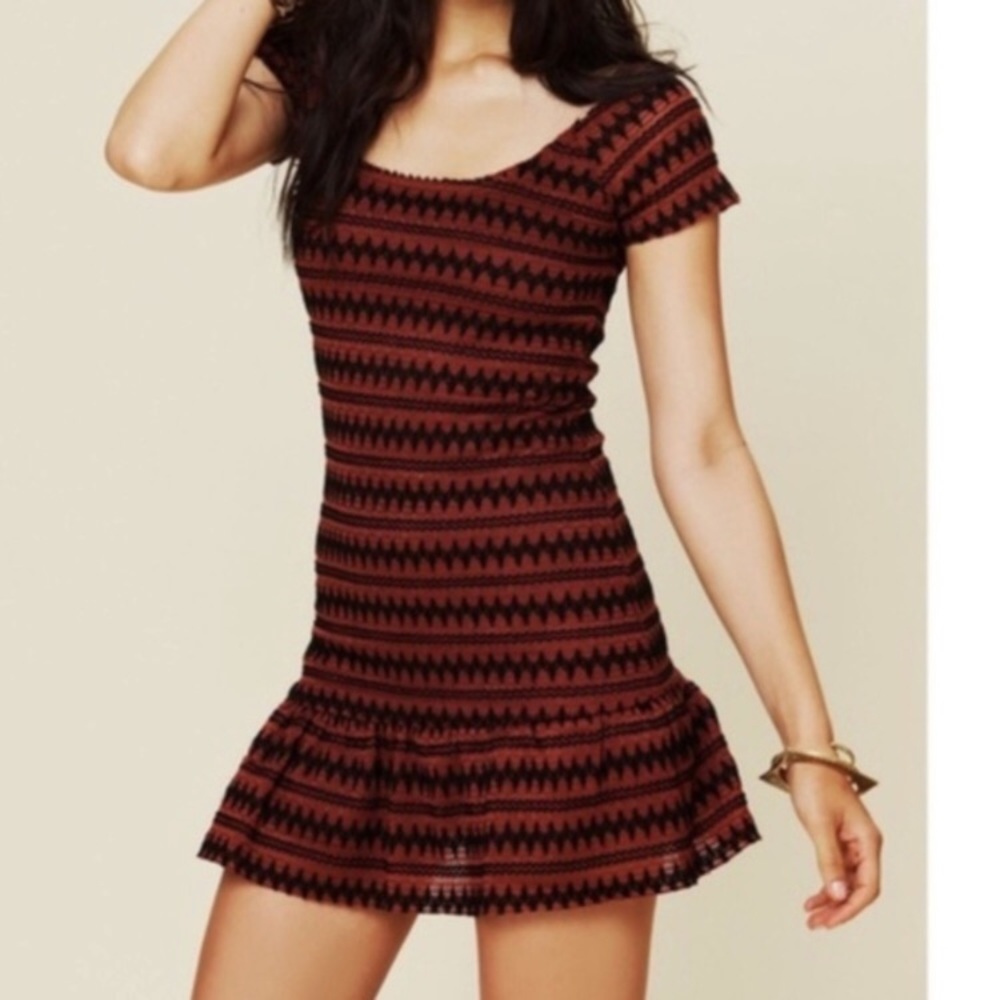 Free People Cozy Day Ruffle Knitted Dress